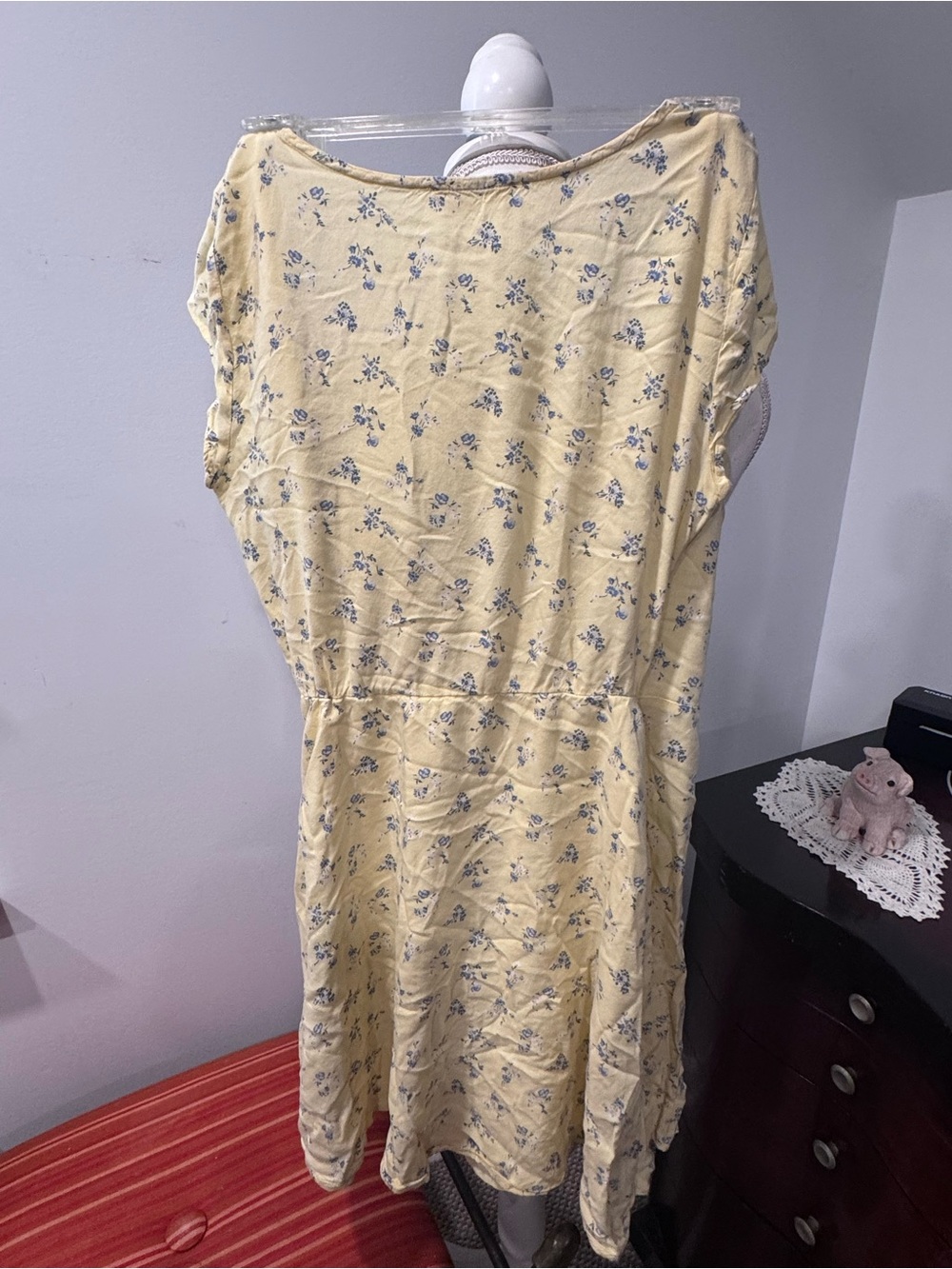 Hollister Yellow Floral Tie-Waist Mini Dress - Picture 3 of 7